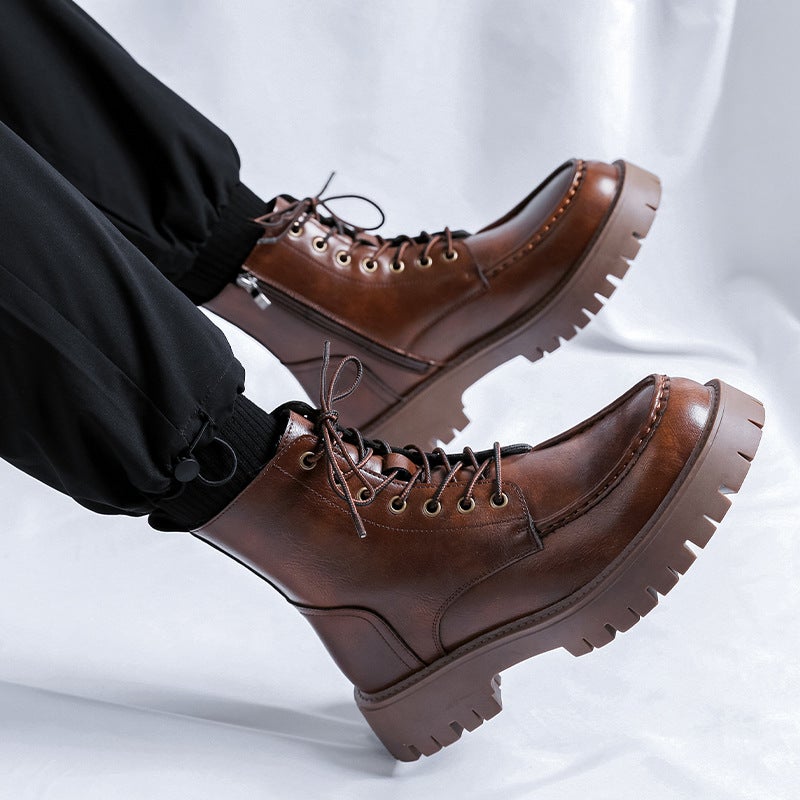 2024 Design Sense Trend Joker British Style Boots Fashion High Sense Martin Boots 86689-R - Image 4